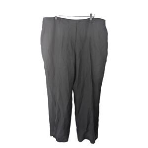 NWT Talbots Black Heritage Linen Wide Leg Trouser Pant